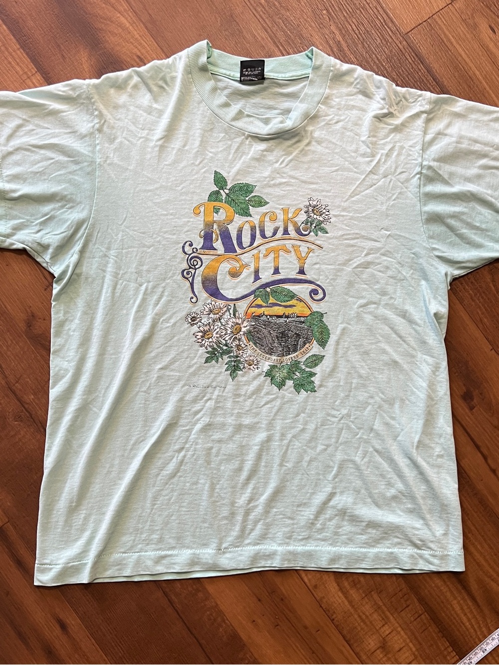 Vintage Screen Stars 80s Single Stitch T Shirt Size L Paper Thin Vacation Tee